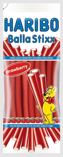 Picture of HARIBO BALLA BALLA STRAWBERRY STICKS 80GR